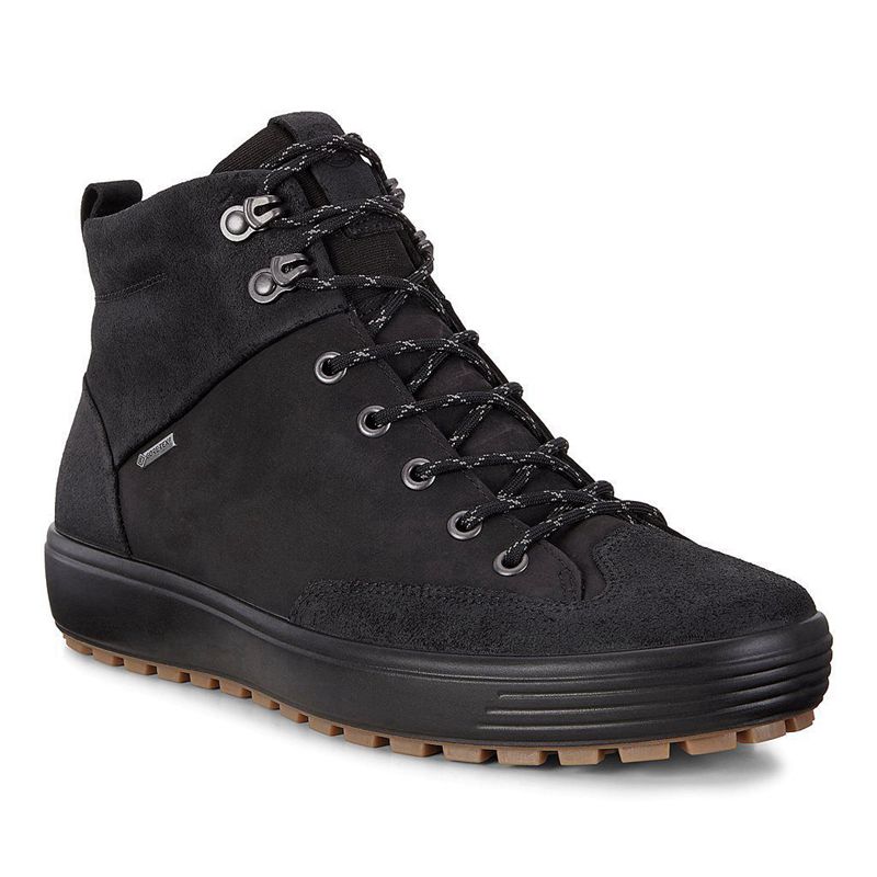 Men Boots Ecco Soft 7 Tred M - Sneaker Boots Black - India MTUGVD415